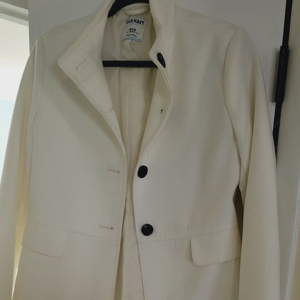 Old Navy White Peacoat